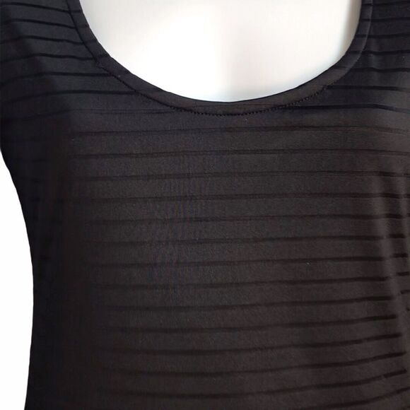 Forever 21 Black Striped Scoop Neck Bodycon Mini Dress Small - Picture 7 of 15